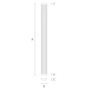 Carved half round pilaster